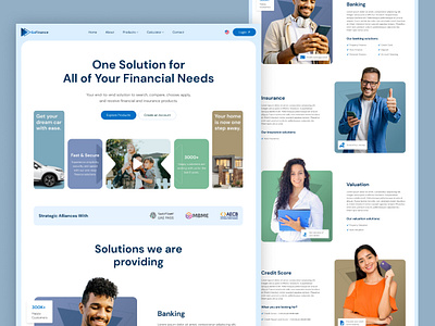 GoFinance - Conceptual Landing Page for Finance company adobe xd app appdesign banking website branding debit card design figma finance website graphic design landing page motion graphics ui user interface design ux web design website