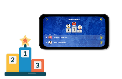 Day 19 Leaderboard Design 100daychallenge blue dailyui day 19 design leaderboard mockup top position ui uidaily uidailychallenge