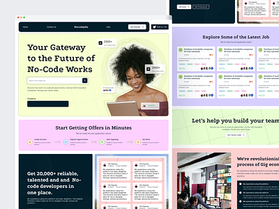 WIP: Nocode Job Board branding design graphic design illustration job board logo ui ui ux ui u ui ux design uidesign ux uxdesign