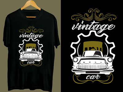 vintage car t-shirt design branding clothing t shirt design cool t shirt design design graphic design logo new vector