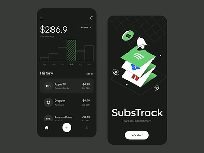 Substrack mobile app android design app design appdesign application design best mobile app design brand design brand guidelines design figma design fintech app fintech app design instagram design ios design mobile app design mobile design mobile design inspiration most popular app design reels design top mobile app design ui design ux design