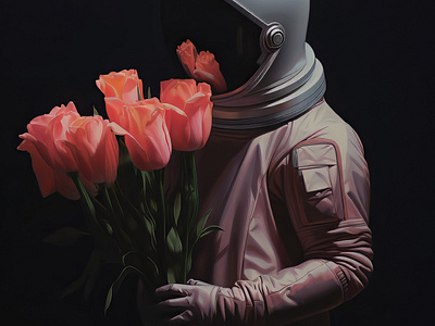 Surreal Spaceman flower future futuristic next generation romantic sci fi science fiction spaceman surreal surreal spaceman technology