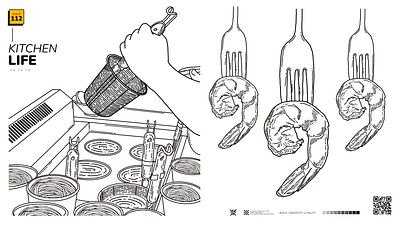 112. Kitchen Life design drawing food foodillustration graphic design illustration japan japanese nooddle procreate ramen shrimp