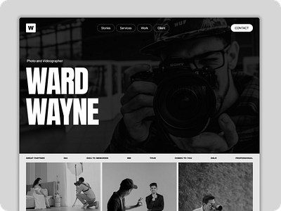 Ward Wayne - Personal Photograper Portfolio design homepage photographer portfolio ui ui design uiux ux website portfolio