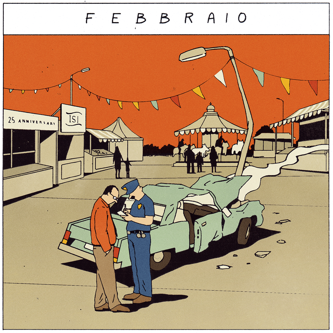 2024 Calendar Illos calendar car driver happy illustration man new year