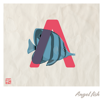 36 Days of type 2020 : Fish edition digital flat design graphics illustration illustrator minimal texture typography