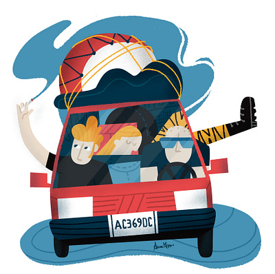 Life of a rock band - Touring band editorialillustration graphic design illustration illustrazione lifestyle music rock tour