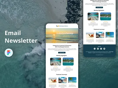 Travel Agency Email Newsletter email newsletter figma newsletter newsletter template promoting travel travel agency newsletter uiux