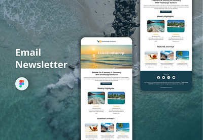 Travel Agency Email Newsletter email newsletter figma newsletter newsletter template promoting travel travel agency newsletter uiux