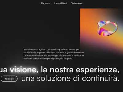 [ Silencio ] 2024 animation black branding clean ui corporate identity design digital gradient identity italian landing page logo logos modern ui website