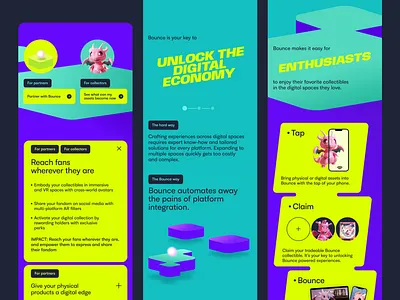 Bounce: Mobile Frames 3d mobile ui web design