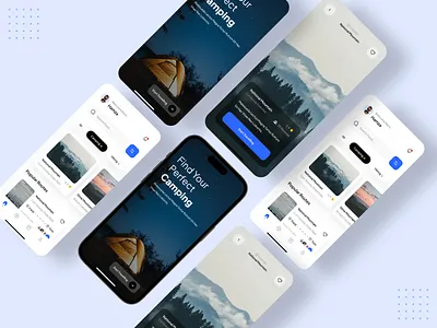 Find Camping Mobile App Design camping app find place app find travel app online travel camp ui userinterface ux ux design