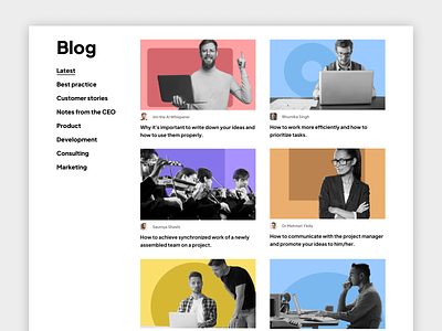 Design of the company's corporate blog (article page) ui
