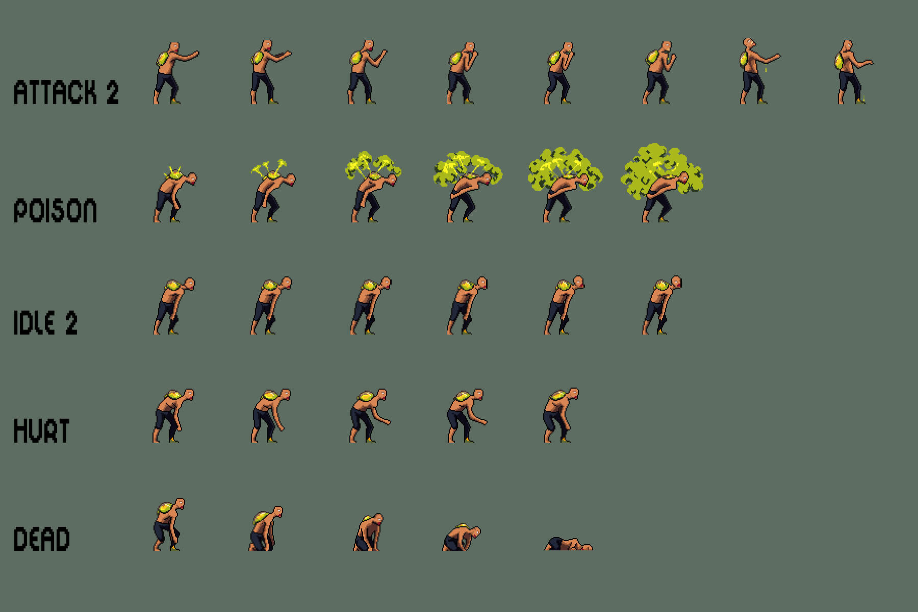 Mutant Character Sprites Pixel Art by 2D Game Assets on Dribbble