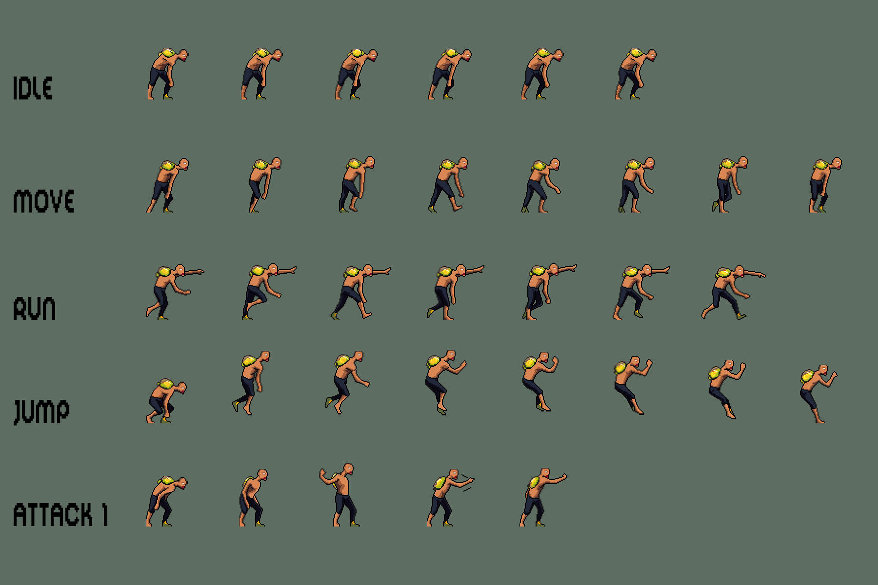 Mutant Character Sprites Pixel Art by 2D Game Assets on Dribbble