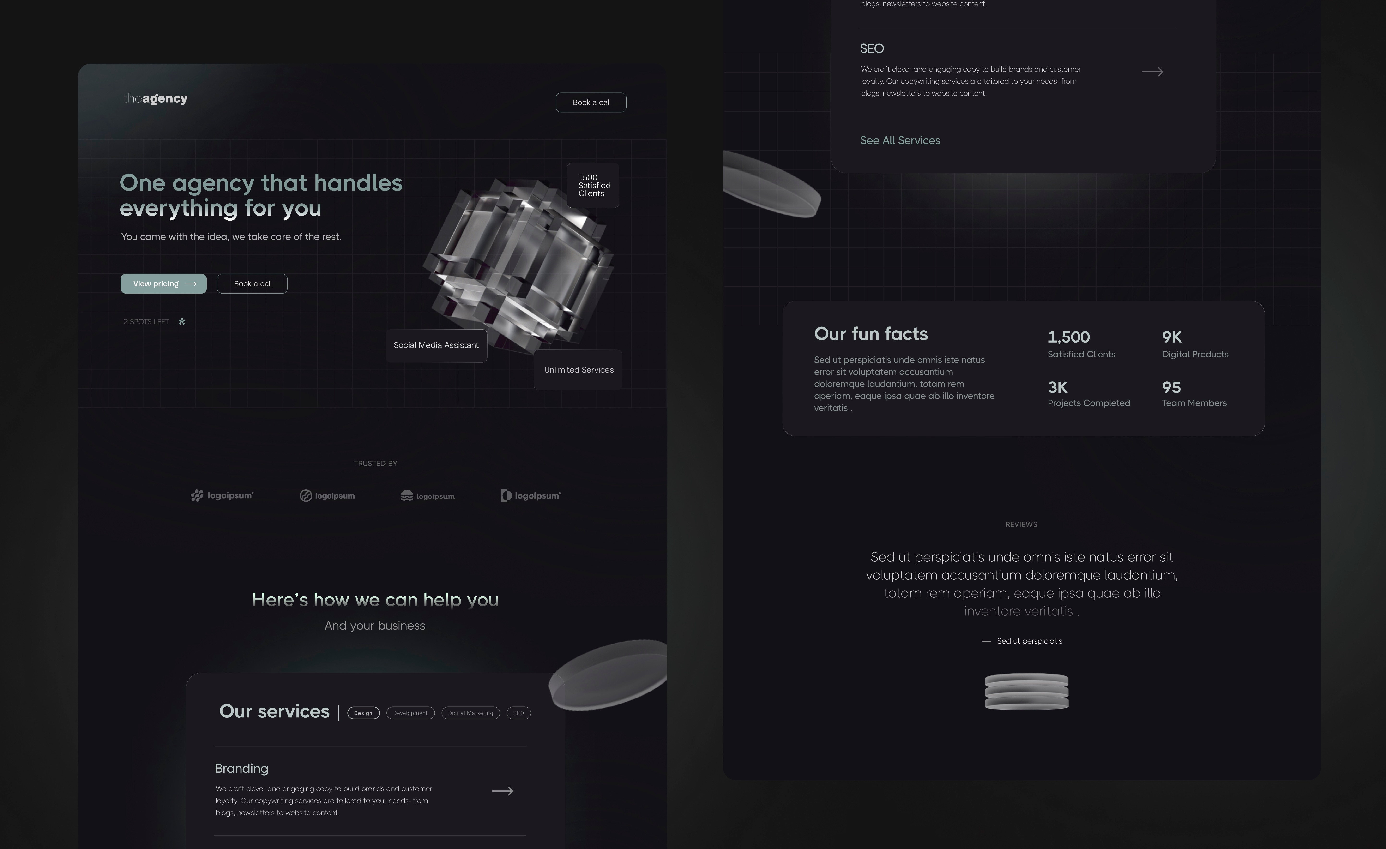 Creative Agency Landing Page design figma landingpage ui ux