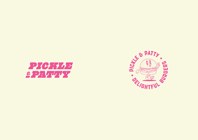 Pickle & Patty adobe illustrator brand branding burger creative design fast food food graphics icon illustration logo mascot restaurant typeface typography vector