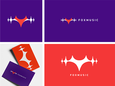 Fox music animal app branding concept digital double meaning fox listen logo mark music roxana niculescu simple song sound waves