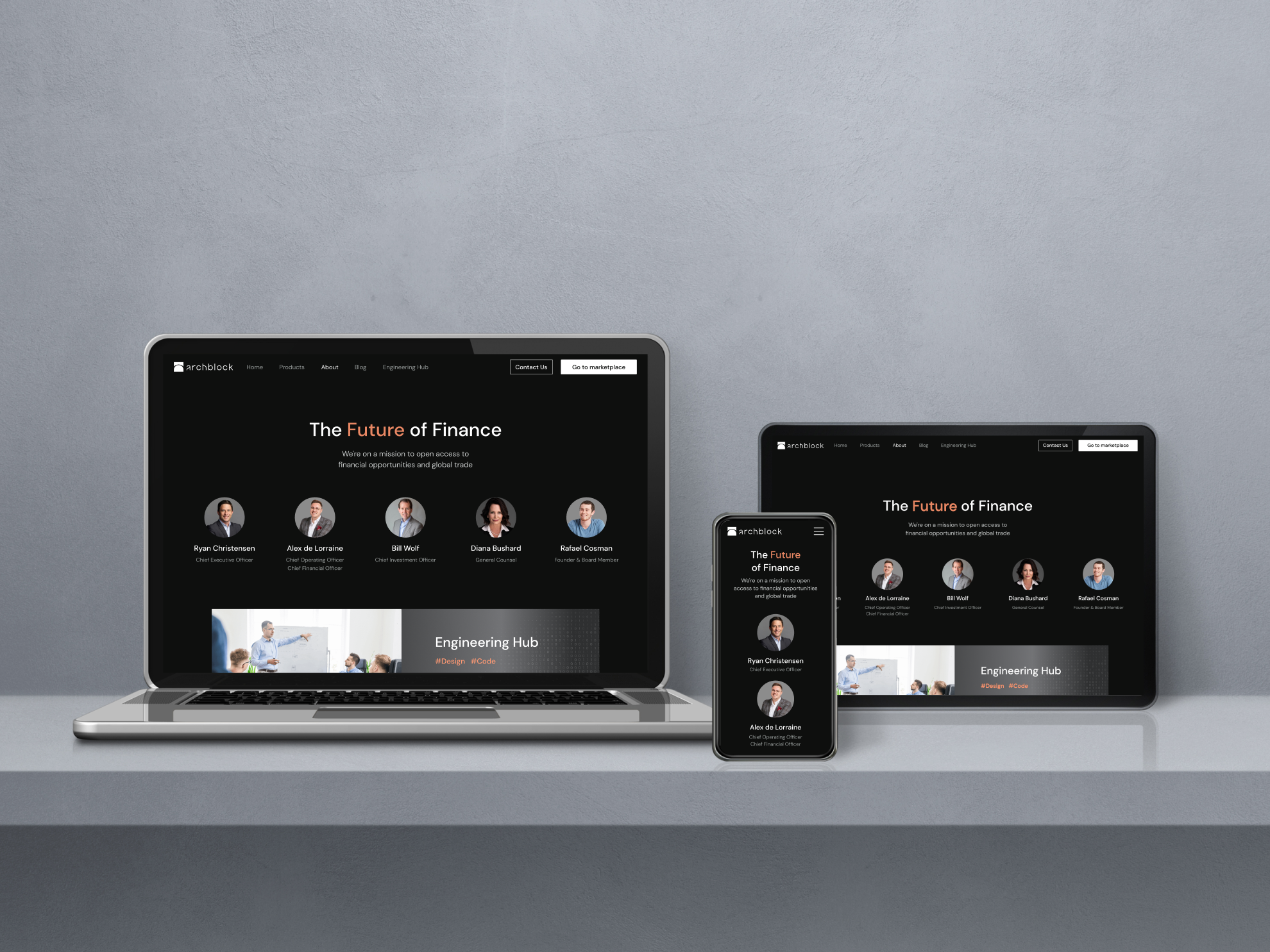 Archblock Website Design - About Us Page UX/UI bitcoin blockchain cryptocurrency cryptocurrencywebsite ethereum logo stablecoin ui ux uxdesign website