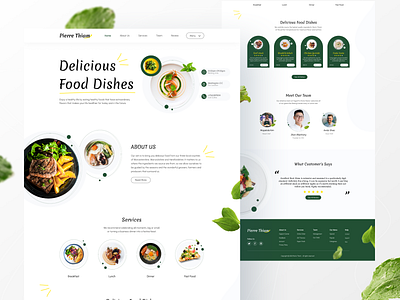 Pierre Thiam foodwebsite landingpage productdesign restaurant ui ux website