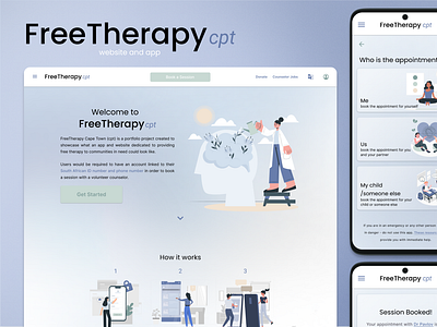 Therapy website and app app branding ui ux website