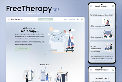 Therapy website and app app branding ui ux website