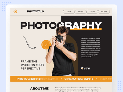 Photography Website Design design landing page design photography ui userinterface ux design uxui portfolio website design