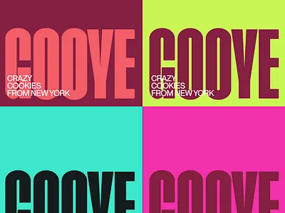 Gooye Cookies from NYC branding digital identity illustration logo logotype type