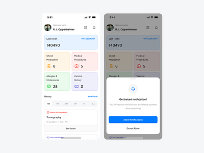 Notifications — Anearmala allow notification anearmalastudio design system dialogs notifications figma home home design initial screen mobile app health product design ui design ux design