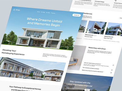 Griyo - Real Estate Landing Page agency apartment architecture booking home hotel house landing page property real estate real estate website realestate realtor rent sell web design website