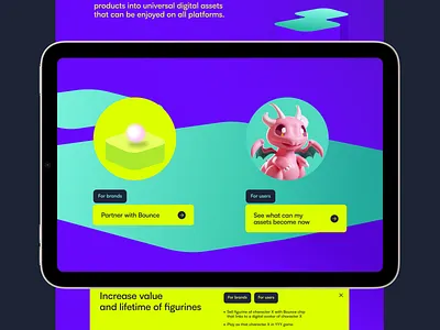 Bounce: Web Design Frame 3d tablet ui web design