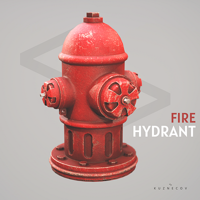 Fire Hydrant 3d asset blender game graphic design marmaset marmoset props substance substanse