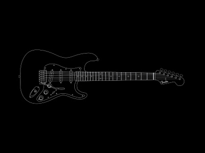 60's Fender Stratocaster fender guitar illustration music stratocaster