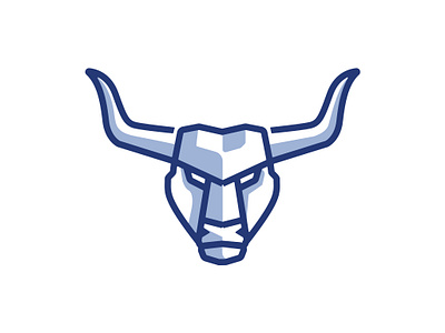 Bull Head Logo bull bull head design horns illustration lineart logo modern strong