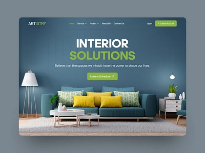 Artistry - Interior Brand Website app branding design editorial design graphic design interior interior design landing page layout logo minimal modern photography typography ui uidesign ux web website website concept