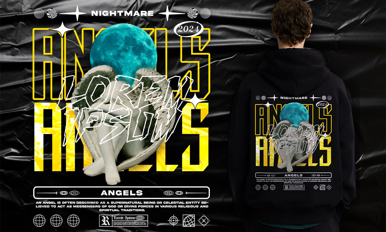 angel streetwear tshirt design by zakaria moustach on Dribbble angel streetwear tshirt design by zakaria moustach on Dribbble
