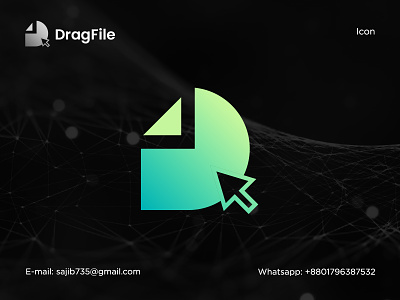 DragFile | tech modern website and software logo design creative logo d icon logo design modern logo tech logo web logo website logo