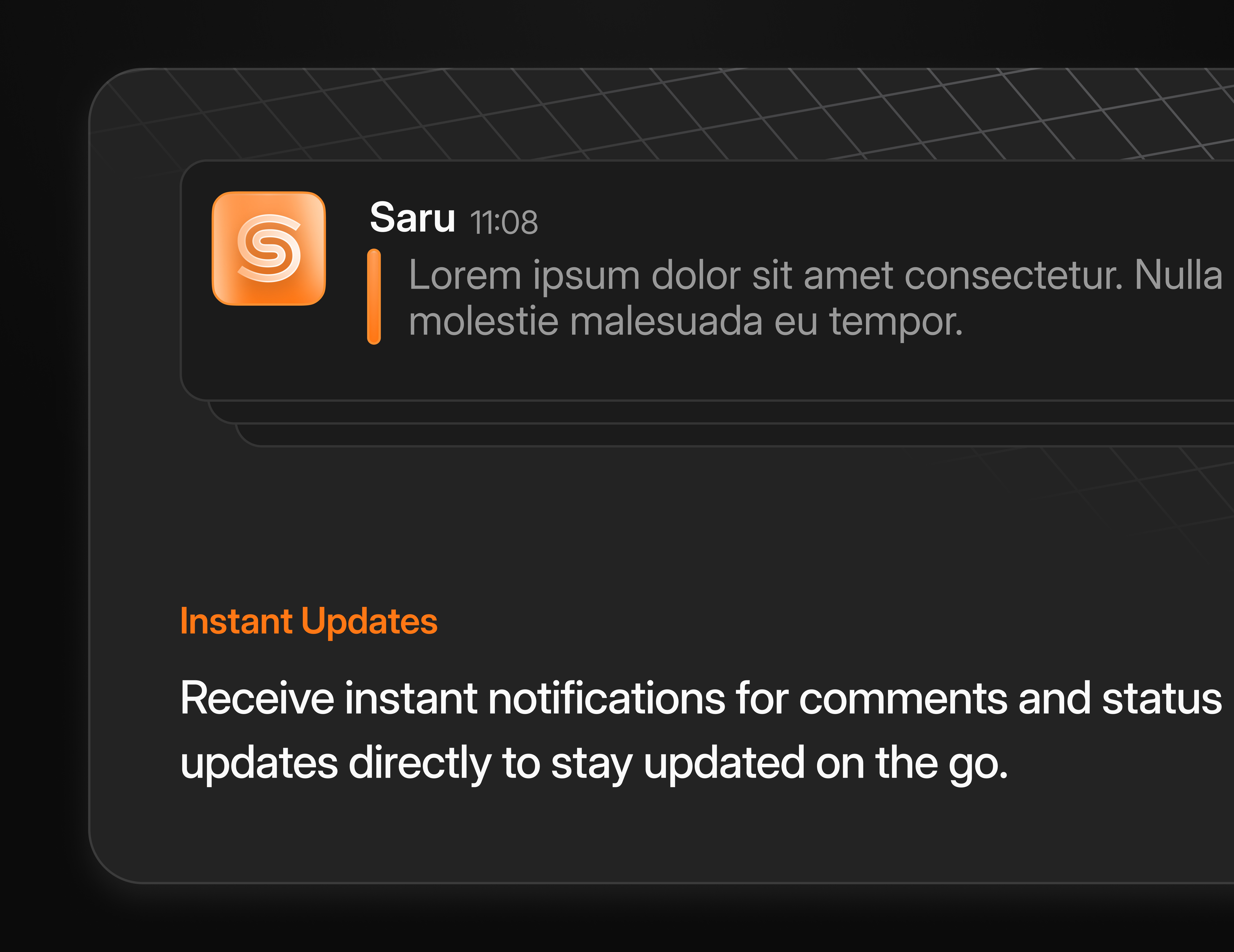 Instant Updates - Component app bento bentogrid component design desktop figma grid landingpage notifications product section ui