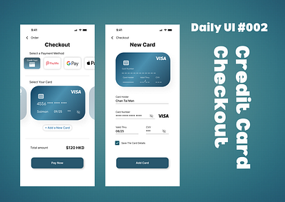 Daily UI #002 Credit Card Checkout checkout credit card credit card checkout daily ui daily ui 002 daily ui day2 figma ui ui 002