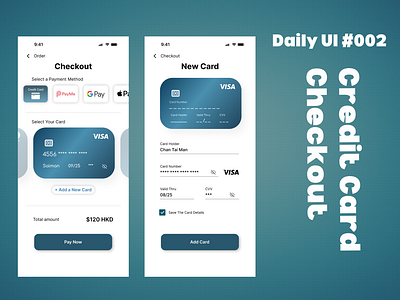 Daily UI #002 Credit Card Checkout checkout credit card credit card checkout daily ui daily ui 002 daily ui day2 figma ui ui 002