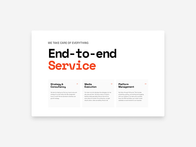 End to end service website section amsterdam design europe london product product design ui uidaily uidesign uiinspiration uiux us ux web web design