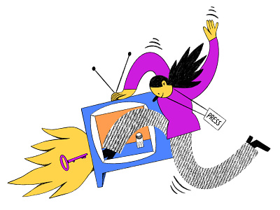 TV character characterdesign commercial event illustration illustrator journalism journalist press profession run tv