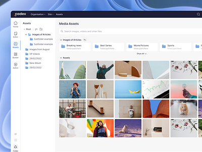 A headless CMS focused on content creation and management articles assets cms folders media navigation news page builder publishers saas sidebar ui