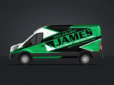 Electrical Comapny Vehicle Wrap Design adobe illustrator advertisement bmw branding car wrap corporate decal design ford graphic design livery minimal truck van vector vehicle wrap vinyl wrap wrap design wrapping