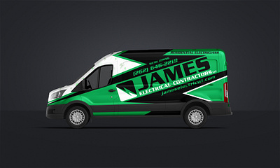 Electrical Comapny Vehicle Wrap Design adobe illustrator advertisement bmw branding car wrap corporate decal design ford graphic design livery minimal truck van vector vehicle wrap vinyl wrap wrap design wrapping