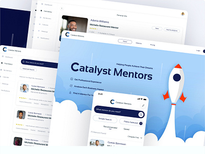 Catalyst Mentors app branding design figma illustration ui uiux uiuxdesign ux uxui