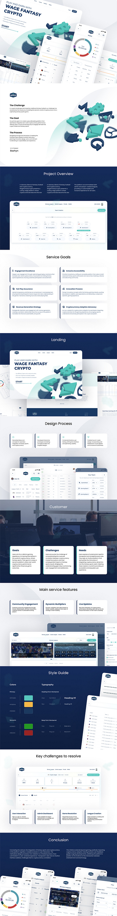 Wage Fantasy Crypto app bitcoin branding crypto design ethereum figma finance game illustration ui uiux uiuxdesign ux uxui