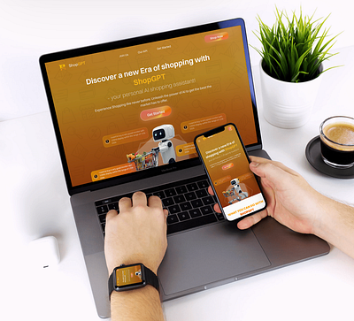 ShopGPT ai app branding logo ui ux websitr