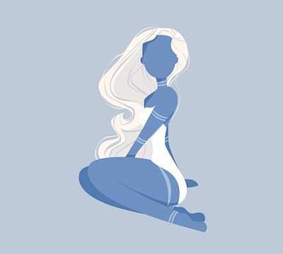 Blue blue character design drawing girl graphic design human illustration woman