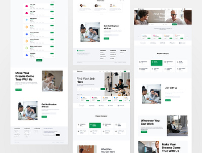 Job Care - Jobs Finder Website UI Kit job finder landing page ui ui kit ux web